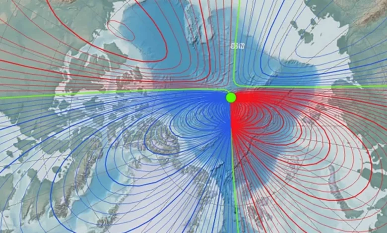 Le pôle Nord magnétique de la Terre accélère vers la Sibérie une première !