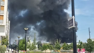 Un important incendie en cours à Aubervilliers - France