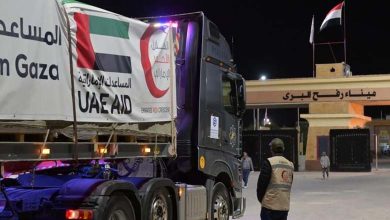 Le soutien émirati se poursuit... Dix camions chargés d'aide pour Gaza arrivent à la frontière de Rafah 