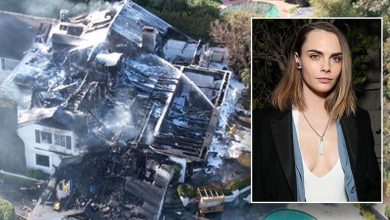 Incendie ravageant la maison de la star Cara Delevingne à Los Angeles