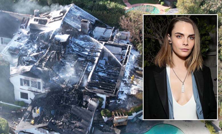 Incendie ravageant la maison de la star Cara Delevingne à Los Angeles