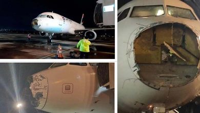 Atterrissage d'urgence miraculeux: une tempête de grêle endommage un avion autrichien