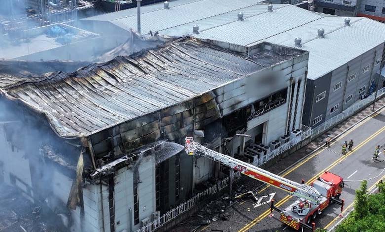 Évolution de l'incendie massif dans une usine de batteries en Corée du Sud