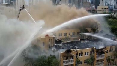 Un énorme incendie dans un immeuble résidentiel à Miami