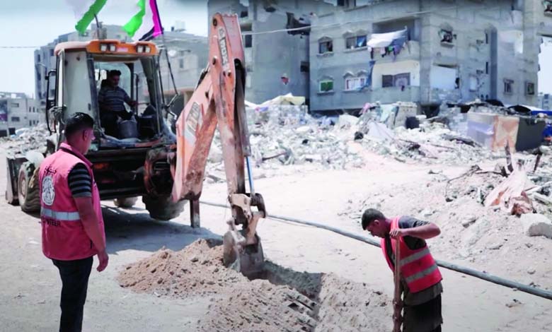 Les EAU lancent la réparation des lignes d'eau détruites dans la bande de Gaza