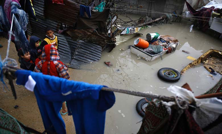 L'hiver à Gaza : des pluies qui noient les espoirs et des tentes à la merci du vent