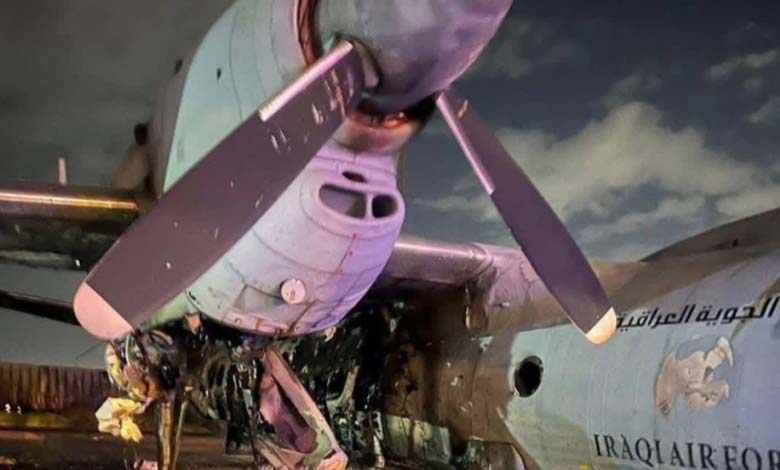 Destruction d’un avion militaire lors d’un bombardement de missiles contre une base irakienne