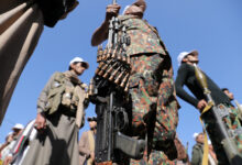 New Houthi recruits parade to show support to Palestinians in Gaza, in Sanaa